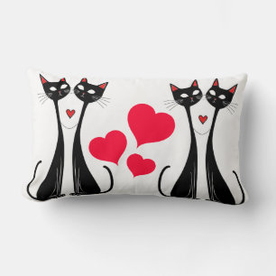Cats in Love Throw Pillow