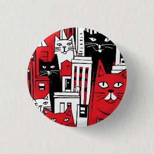 Cats in New York 3 Cm Round Badge