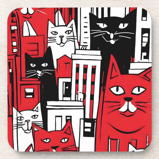 Cats in New York Coaster (Front)