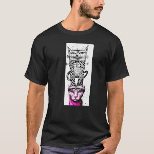 cats in playful pose kitty meow kitten cats T-Shirt