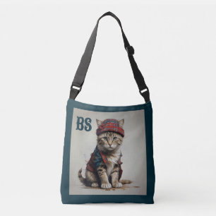 Cats in Scottish Disguise – charming tartan cats Crossbody Bag