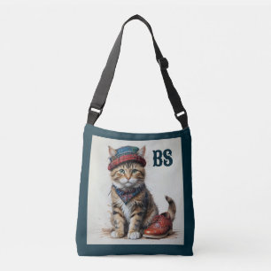 Cats in Scottish Disguise – charming tartan cats Crossbody Bag