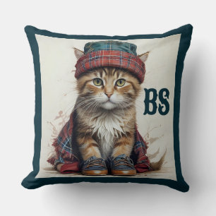 Cats in Scottish Disguise – charming tartan cats Cushion