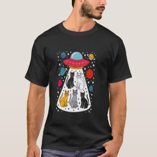 Cats In Space Abduction Cosmic Adventure T-Shirt