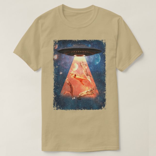 Cats In Space -Astral Cosmic UFO Astronaut Funny G T-Shirt (Design Front)