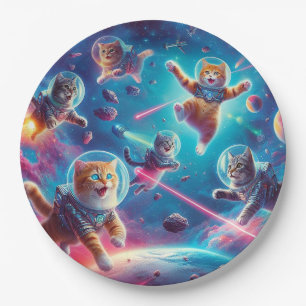 Cats in space paper plates! plate