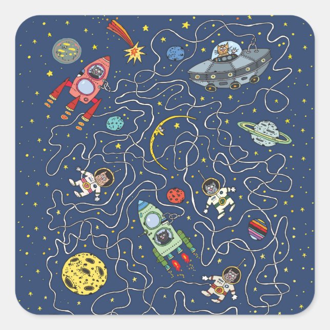 Cats in space stickers (Front)