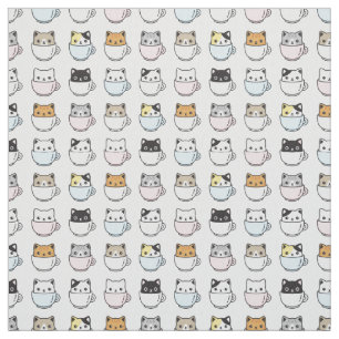 Cats in Teacups Fabric
