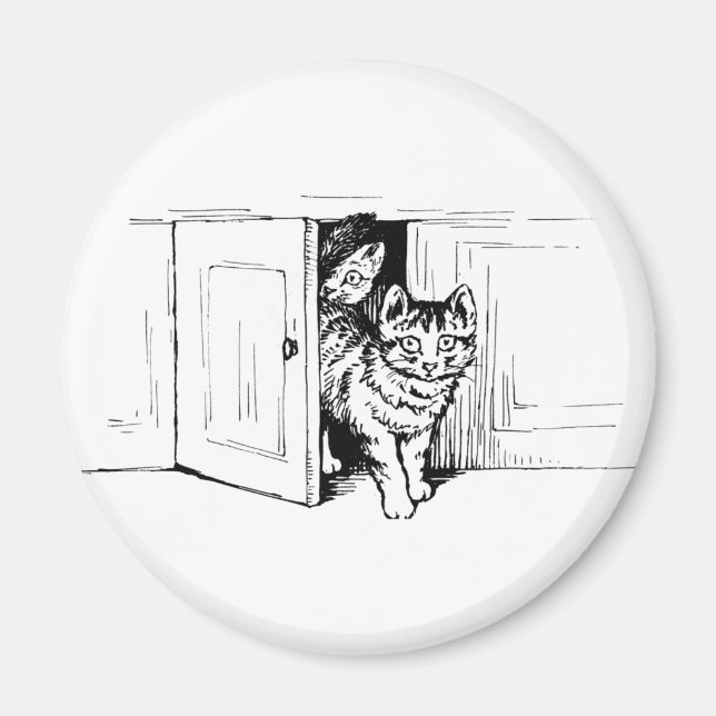 Cats in the Cabinet Artwork Magnet (Front)