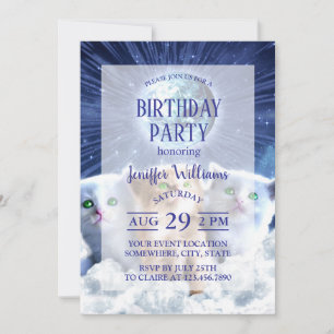 Cats in the cloud invitation