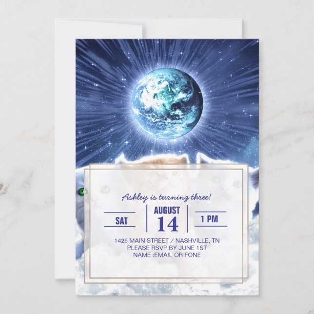 Cats in the cloud                                 Invitation (Front)