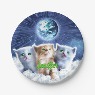 Cats in the cloud                                  paper plate