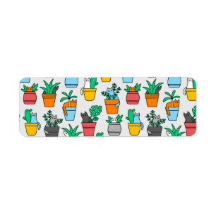 Cats in the flowerpots