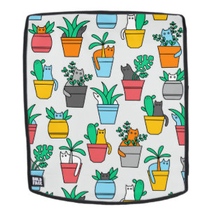 Cats in the flowerpots backpack