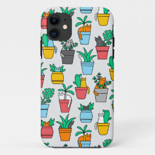 Cats in the flowerpots Case-Mate iPhone case