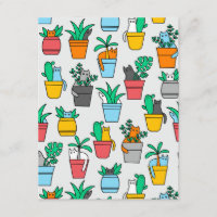 Cats in the flowerpots