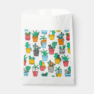 Cats in the flowerpots favour bags