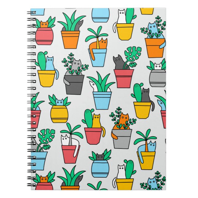 Cats in the flowerpots notebook (Front)