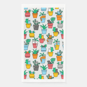 Cats in the flowerpotsv napkin