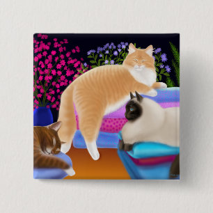 Cats in the Freshly Folded Laundry Pin