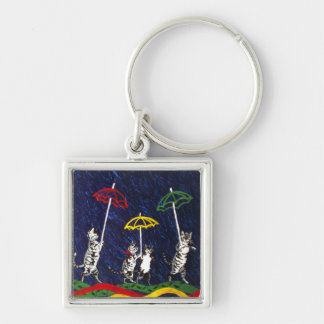 Cats in the Rain Key Ring