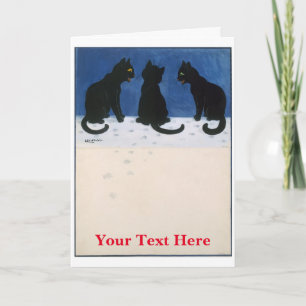 Cats in the Snow - Louis Wain Thank You Card