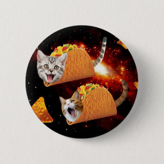 Cats inside space tacos 6 cm round badge