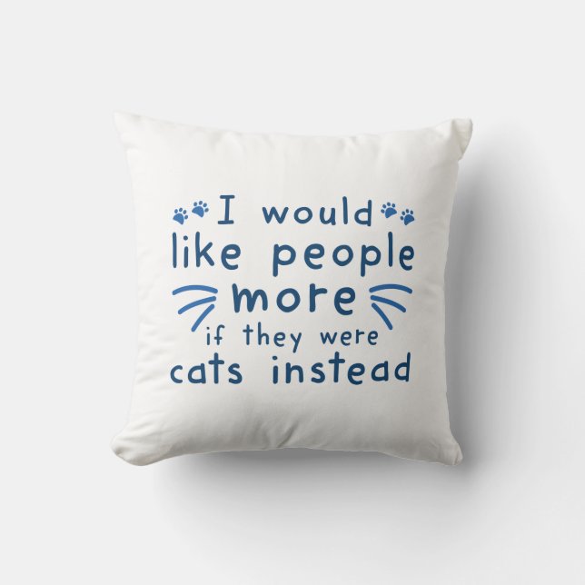 Cats Instead Cushion (Front)