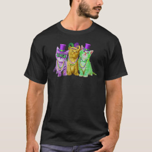 Cats Kitten Kitty Mardi Gras Festival Party Cat Lo T-Shirt