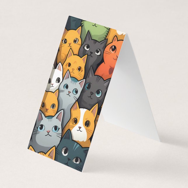 Cats Kittens Pets Folding Bookmarks Bookmarker Business Card (Front)