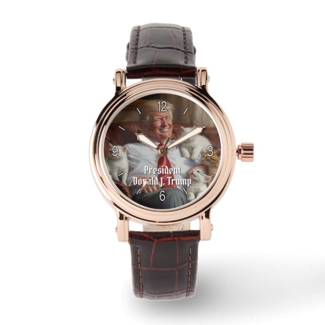 Cats Kittens President Donald J. Trump Funny 2024 Watch (Front)