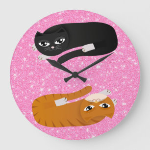 Cats Large Clock