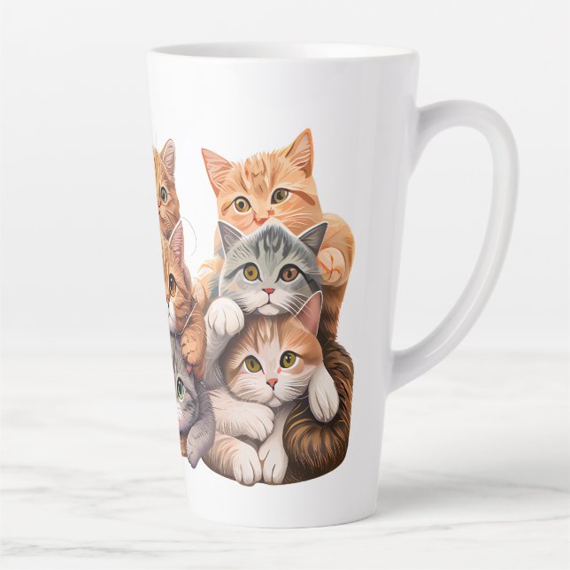 Cats  latte mug (Right)