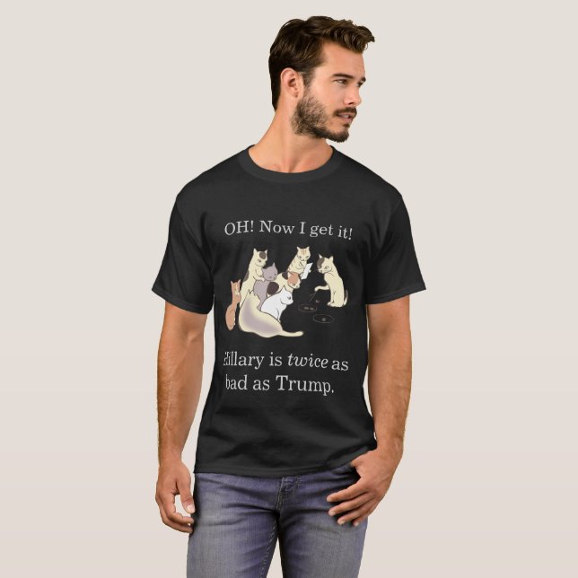 Cats learning about how Hillary sucks T-Shirt (Front Full)