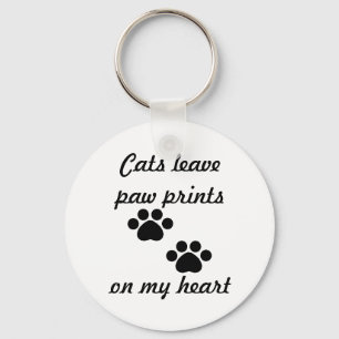 Cats Leave Paw Prints Key Ring