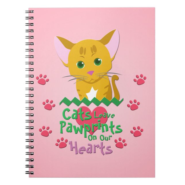 Cats Leave Pawprints Notebook (Front)