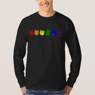 Cats LGBT Flag Gay Pride Transgender Rainbow Lesbi T-Shirt