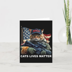 Cats Lives Problem Funny Trump 2024 Cat  Card