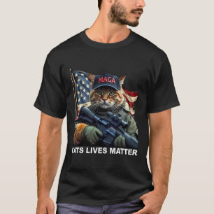 Cats Lives Problem Funny Trump 2024 Cat T-Shirt