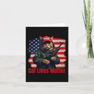 Cats Lives Problem Funny Trump 2024 Cat Voting Tru Card