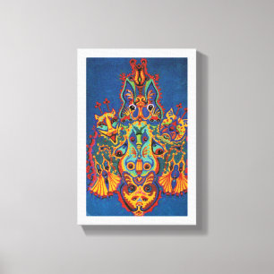 Cats, Louis Wain Canvas Print