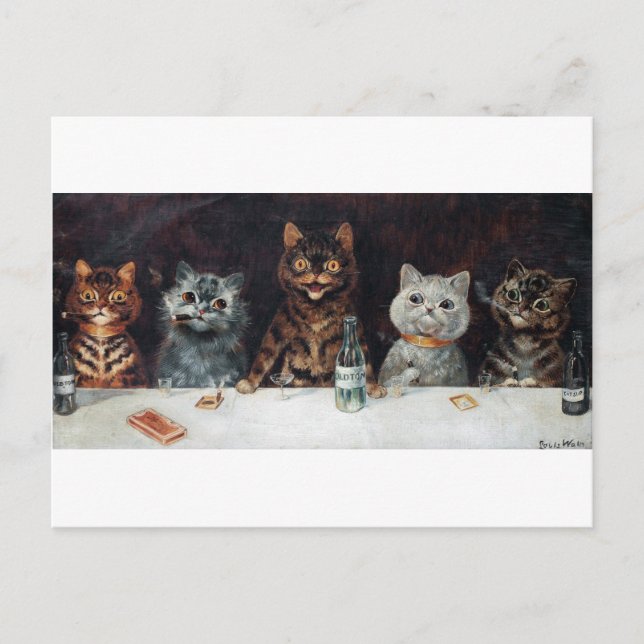 Cats, Louis Wain Postcard (Front)