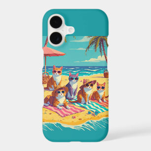 Cats Lounging on the Beach