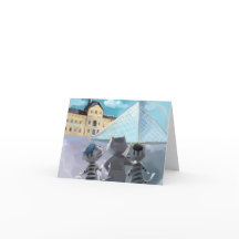 Cats Louvre Paris - Blank Card