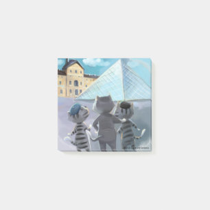 Cats Louvre Paris - Notes 3" x 3"