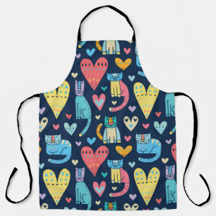 Cats Love: Colourful Vintage Seamless Apron