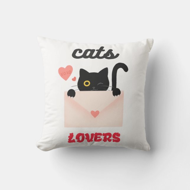 cats lovers cushion (Front)
