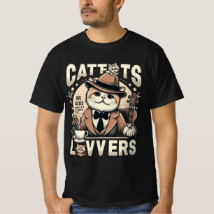 Cats Lovers Cute Cottagecore Cat with ghitar T-Shirt