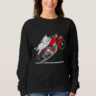 Cats Loves Riding Motorcycle Sweatshirt