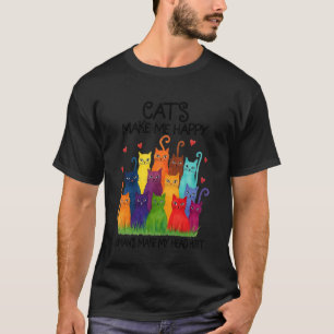 Cats Make Me Happy Humans Make My Head Hurt T-Shirt